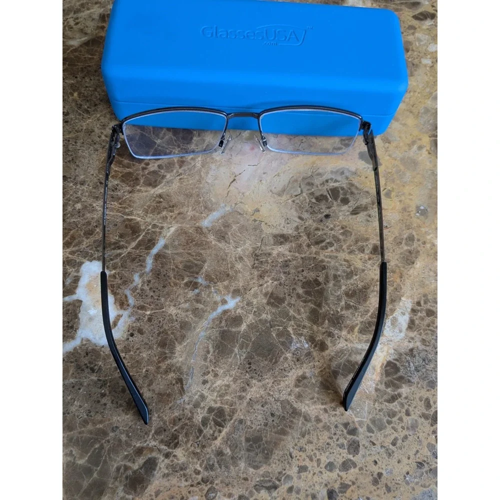 Morel Eyeglasses Lightec 8122L 8122/L GG042 Brown Half Rim Optical Frame 55mm